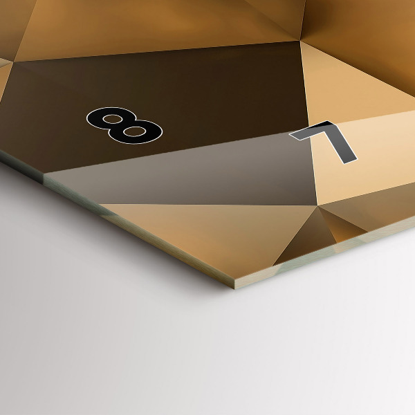 Horizontální hodiny na skle Geometrická textura