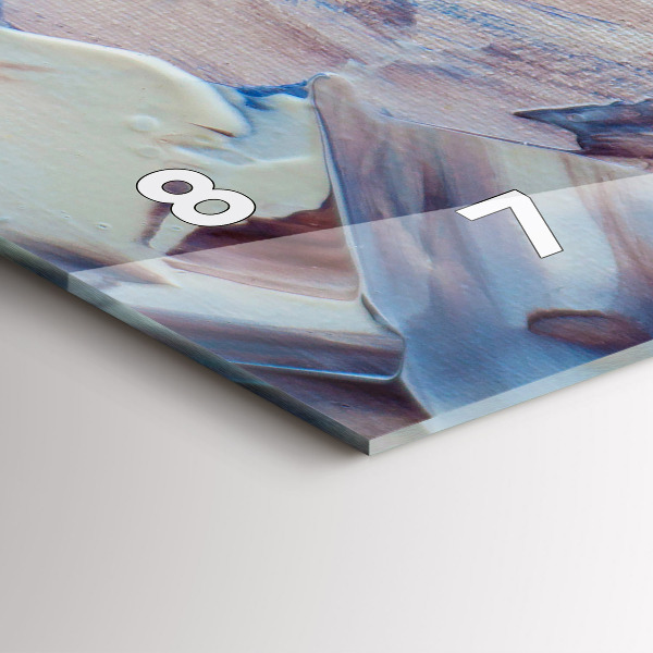 Horizontální skleněné hodiny na stěnu Textura abstraktní barvy