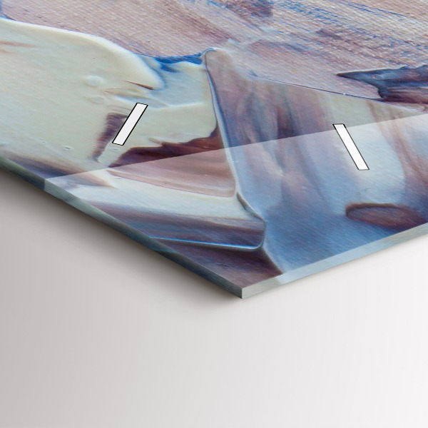 Horizontální skleněné hodiny na stěnu Textura abstraktní barvy