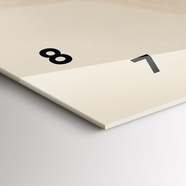 Horizontální skleněné hodiny na stěnu Moderní umění