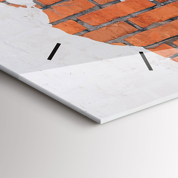 Horizontální hodiny na skle Cihlová mapa světa