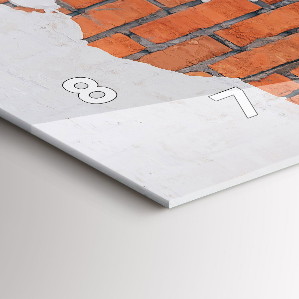 Horizontální hodiny na skle Cihlová mapa světa