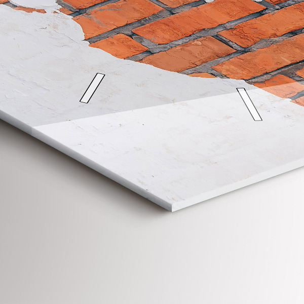 Horizontální hodiny na skle Cihlová mapa světa