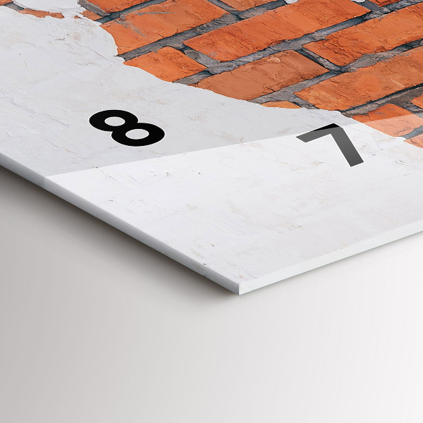 Horizontální hodiny na skle Cihlová mapa světa