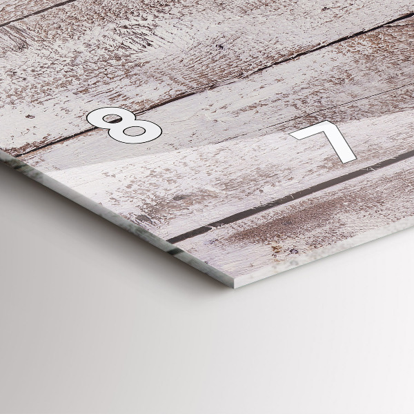 Horizontální hodiny na skle Světlá dřevěná prkna