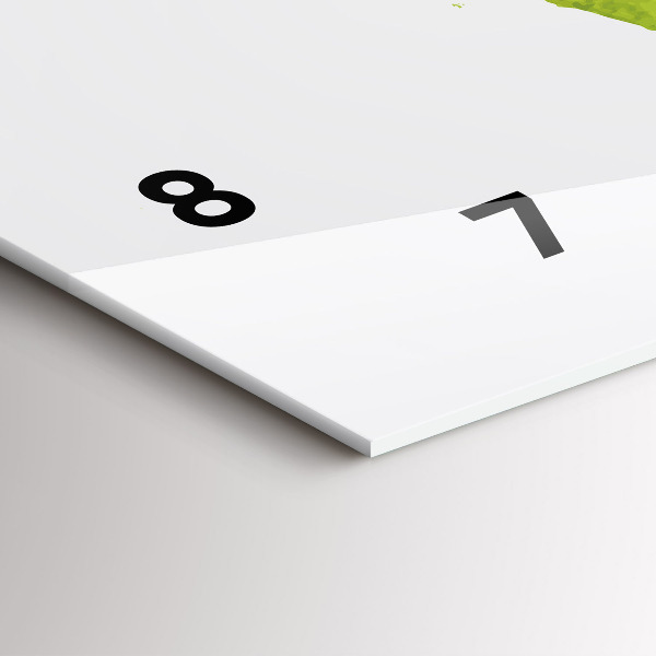 Horizontální hodiny na skle Akvarelová mapa světa