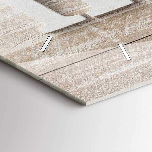 Horizontální hodiny na skle Nápis na domě