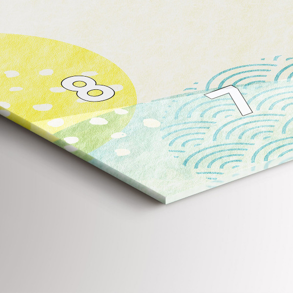 Horizontální skleněné hodiny na stěnu Vzor rámu