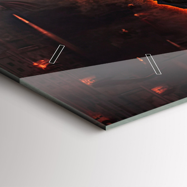 Horizontální skleněné hodiny na stěnu Mapa světa