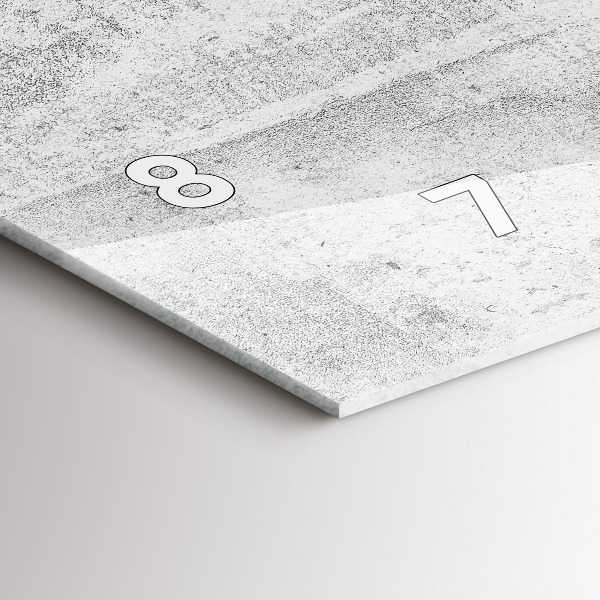 Horizontální skleněné hodiny na stěnu Betonová zeď