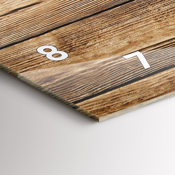 Horizontální hodiny na skle Dřevěná prkna