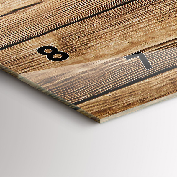 Horizontální hodiny na skle Dřevěná prkna