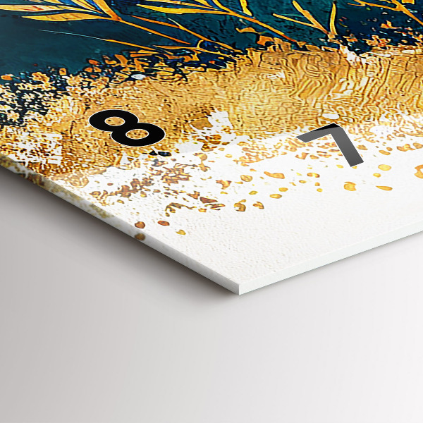 Horizontální skleněné hodiny na stěnu Horská krajina