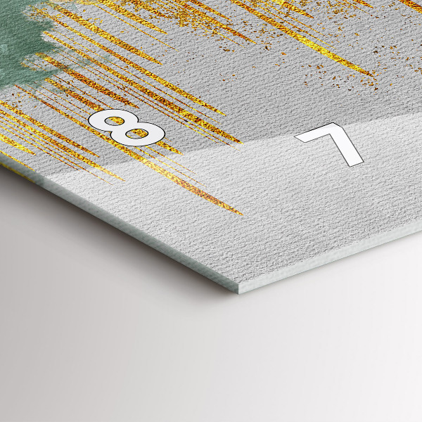 Horizontální skleněné hodiny na stěnu Dekorativní vzor