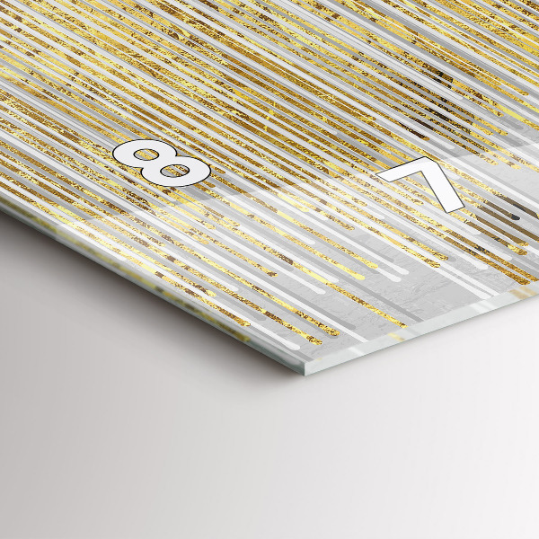 Horizontální skleněné hodiny na stěnu Dekorativní vzor