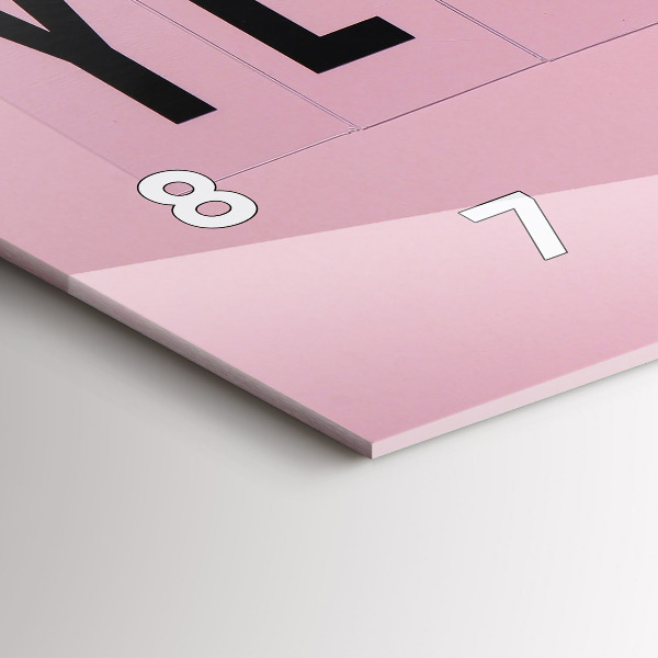 Horizontální skleněné hodiny na stěnu Yes You Can