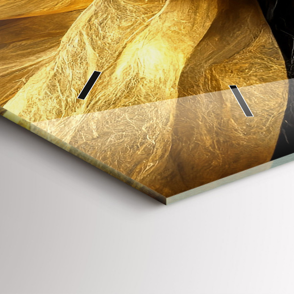 Horizontální skleněné hodiny na stěnu Elegantní abstrakce