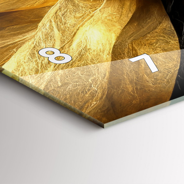 Horizontální skleněné hodiny na stěnu Elegantní abstrakce