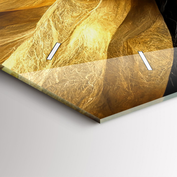 Horizontální skleněné hodiny na stěnu Elegantní abstrakce