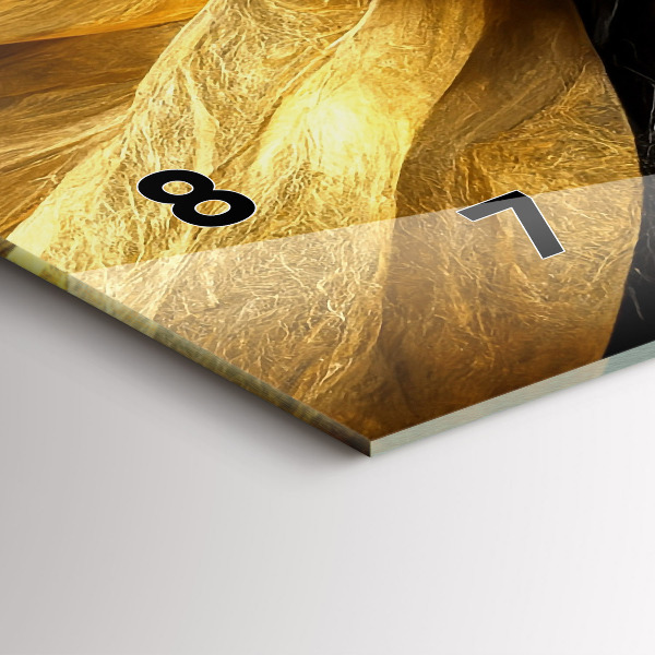 Horizontální skleněné hodiny na stěnu Elegantní abstrakce