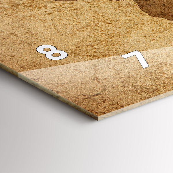 Horizontální hodiny na skle Vintage mapa světa