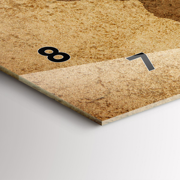 Horizontální hodiny na skle Vintage mapa světa