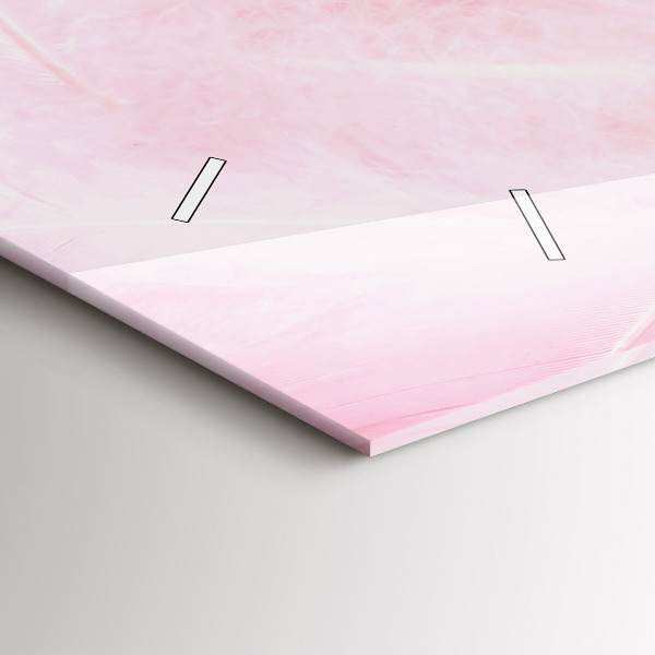 Horizontální skleněné hodiny na stěnu Abstraktní peří