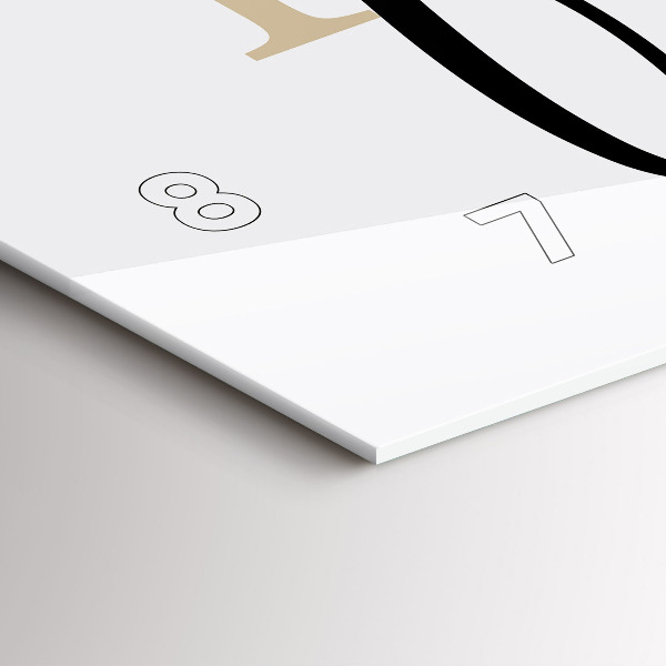 Horizontální skleněné hodiny na stěnu Rodinný nápis