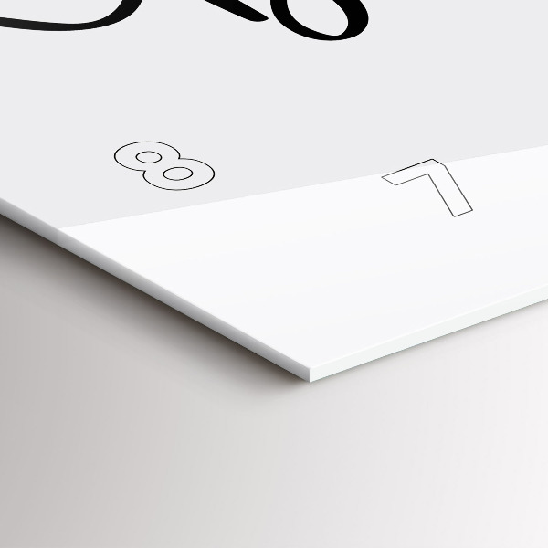 Horizontální skleněné hodiny na stěnu Nápis Bon voyage