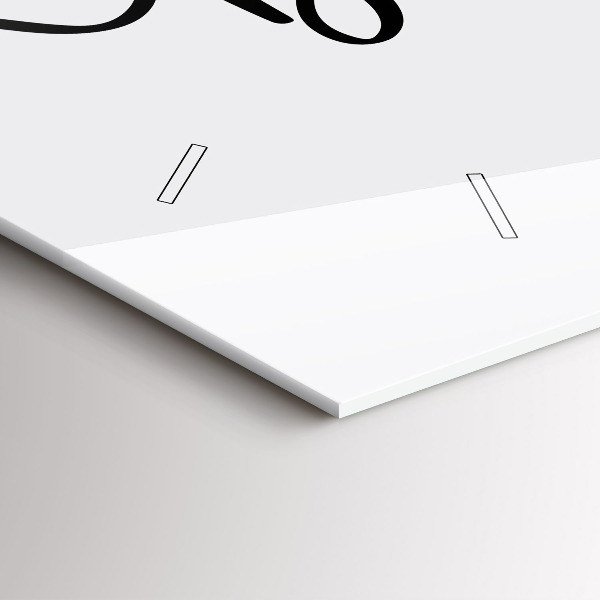 Horizontální skleněné hodiny na stěnu Nápis Bon voyage