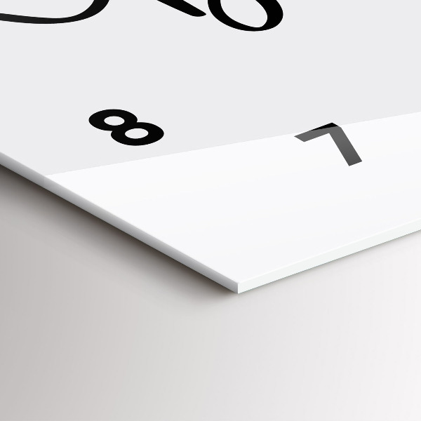 Horizontální skleněné hodiny na stěnu Nápis Bon voyage