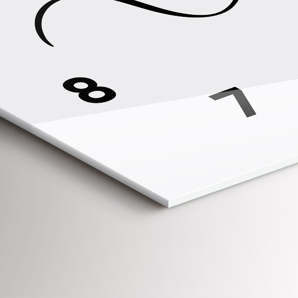 Horizontální skleněné hodiny na stěnu Vzpomínkový nápis