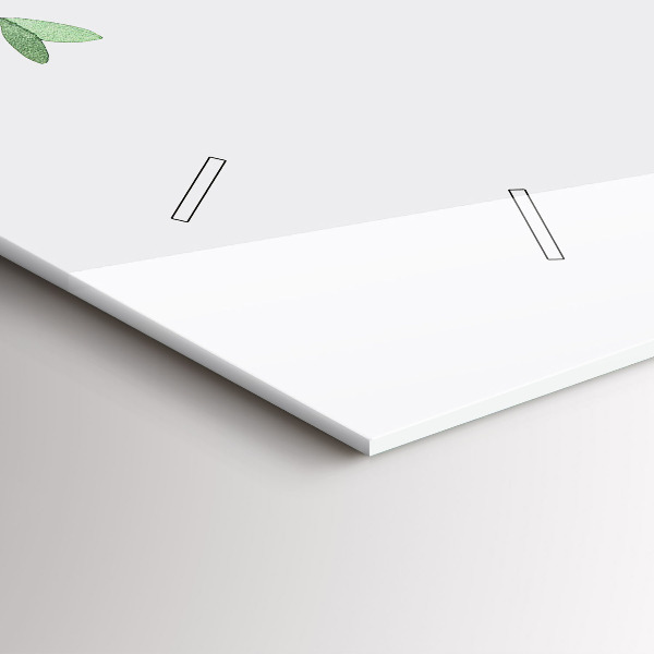 Horizontální skleněné hodiny na stěnu Listy rostlin