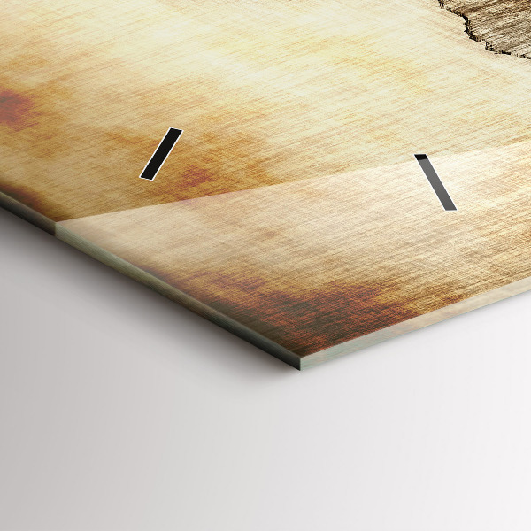 Horizontální hodiny na skle Stará mapa světa