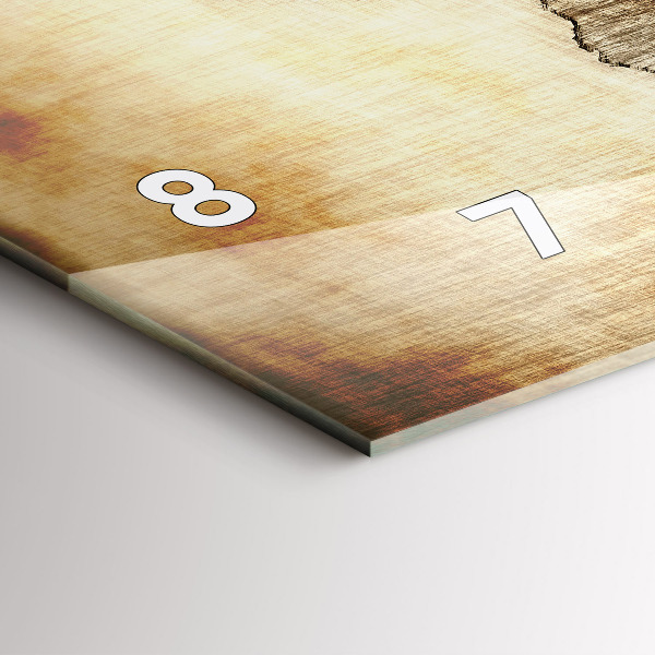 Horizontální hodiny na skle Stará mapa světa