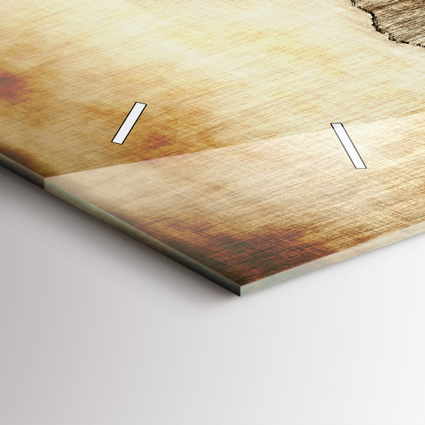 Horizontální hodiny na skle Stará mapa světa