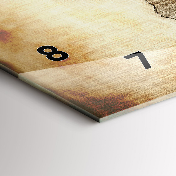 Horizontální hodiny na skle Stará mapa světa