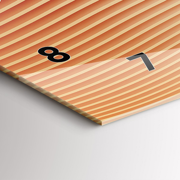 Horizontální skleněné hodiny na stěnu Vlny abstraktní vzor