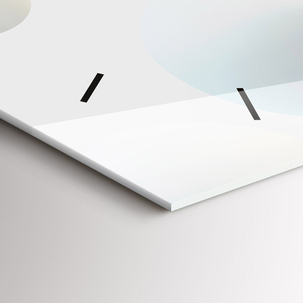 Horizontální skleněné hodiny na stěnu Abstraktní koule