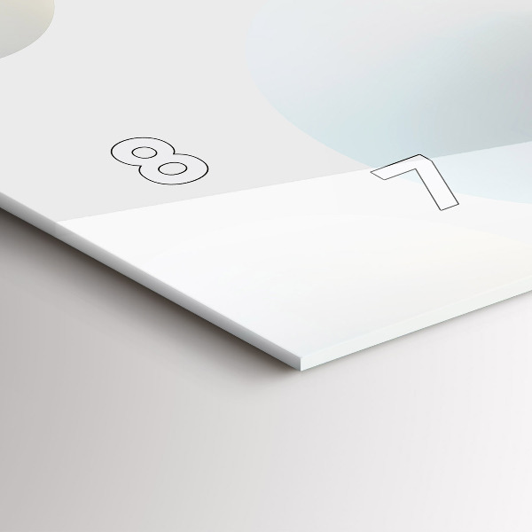 Horizontální skleněné hodiny na stěnu Abstraktní koule