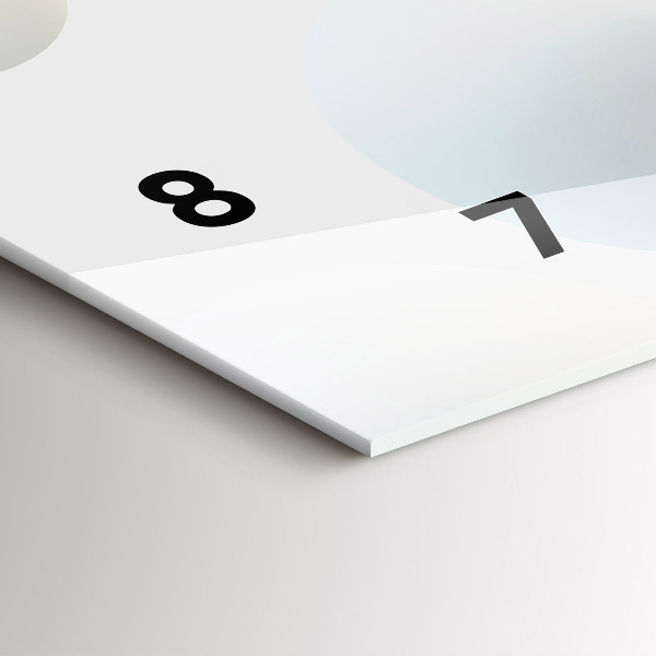 Horizontální skleněné hodiny na stěnu Abstraktní koule