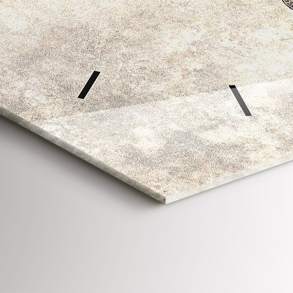 Horizontální skleněné hodiny na stěnu Noviny s mapou světa