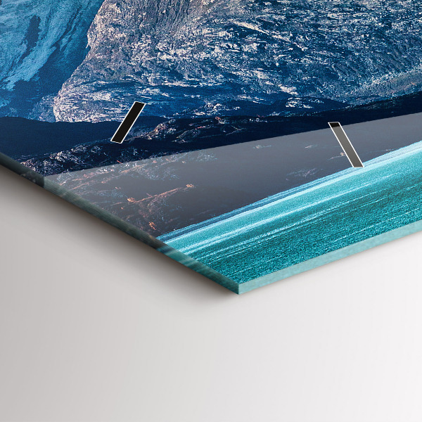 Horizontální skleněné hodiny na stěnu Velryba ve vodě