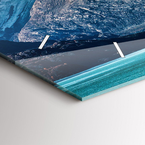 Horizontální skleněné hodiny na stěnu Velryba ve vodě