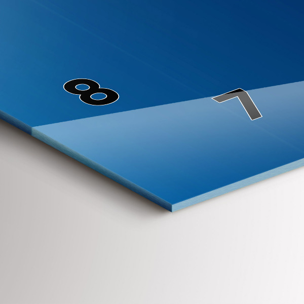 Horizontální skleněné hodiny na stěnu Ornamentální abstrakce