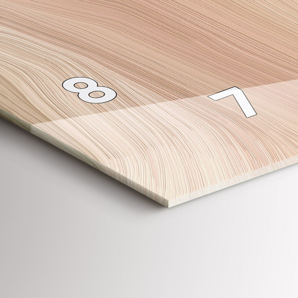 Horizontální skleněné hodiny na stěnu Abstrakce vln