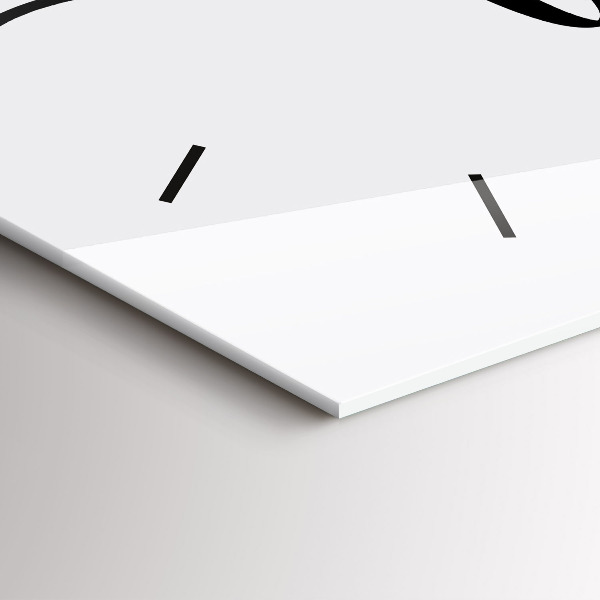 Horizontální skleněné hodiny na stěnu Rodinný nápis