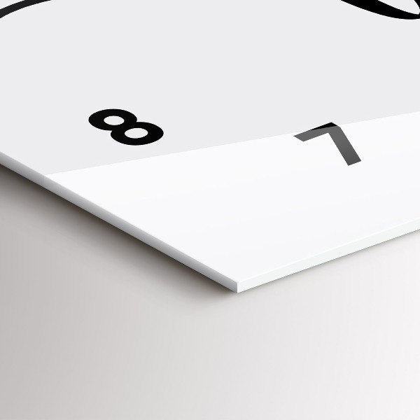 Horizontální skleněné hodiny na stěnu Rodinný nápis