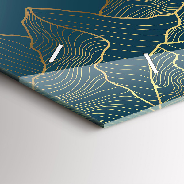 Horizontální skleněné hodiny na stěnu Skica hor