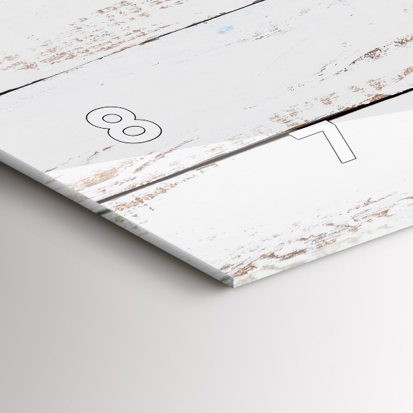 Horizontální skleněné hodiny na stěnu Dřevěné desky